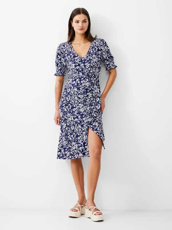 Florale Button-Through Midi Dress