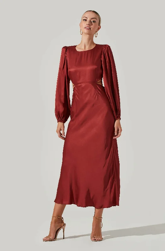 Quinn Cutout Long Sleeve Midi Dress