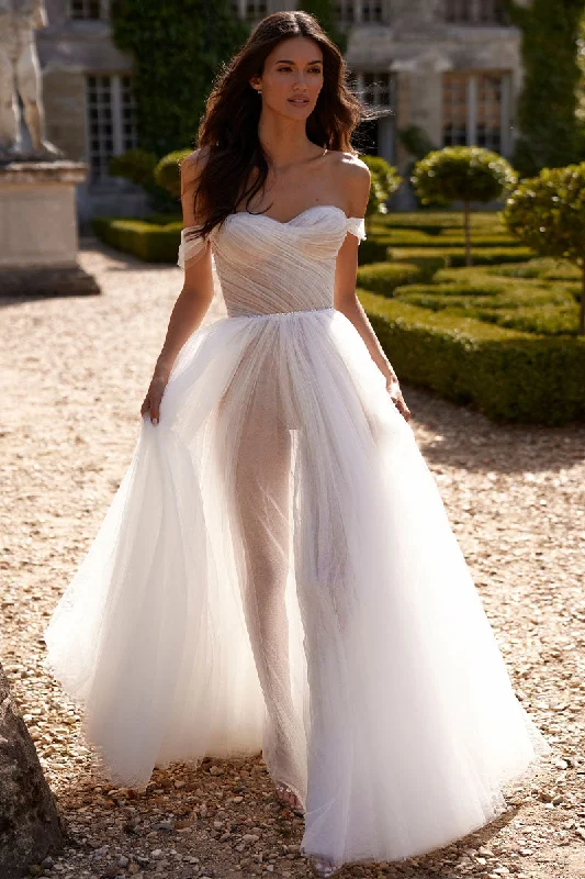 Galina Off-the-Shoulder A-Line Wedding Dress