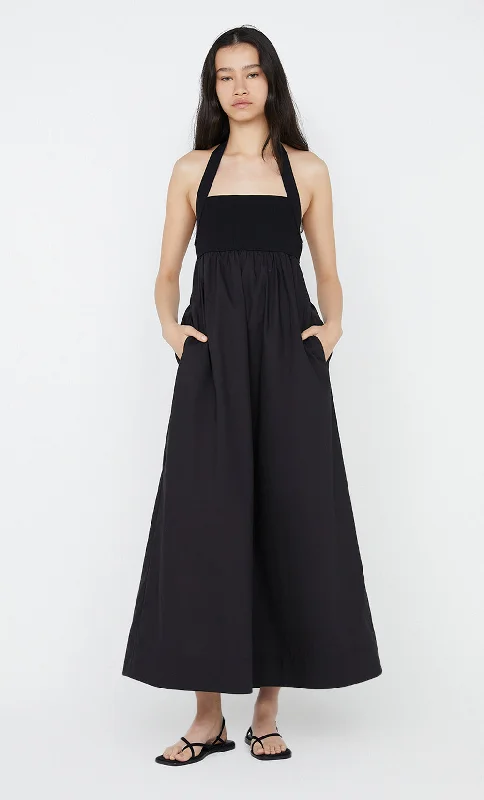 ILUKA MAXI DRESS - BLACK/BLACK