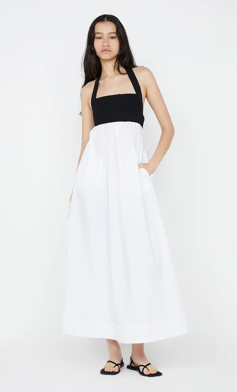 ILUKA MAXI DRESS - BLACK/WHITE