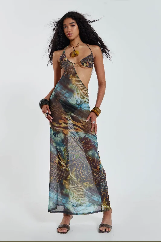 Oceana Mesh Maxi Dress