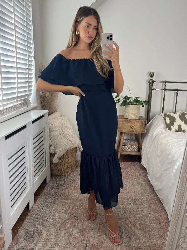 Tara Bandeau Dress / Navy