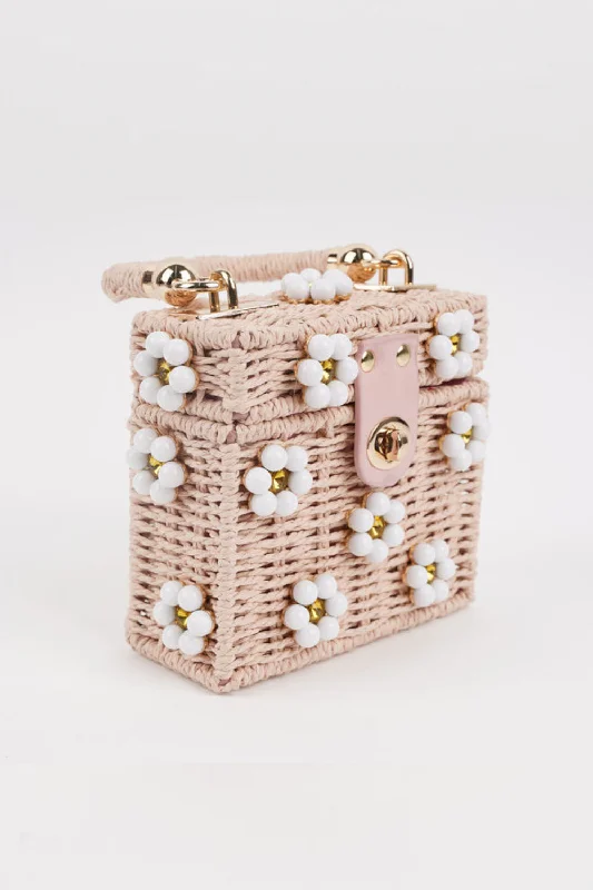 Mini Daisy Bag - Light Pink + White